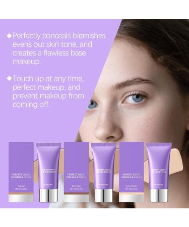 Feuchtigkeitsspendende BB cr me avec dim thicone et dioxyde de titane - couverture l g re pour une peau radieuse et lisse (Dark Skin Tone2pcs) - Buy Online on GoSupps.com