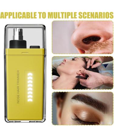 Nose Hair Trimmer Rechargeable Nose Trimmer | Waterproof Ear Trimmer and Body Grooming Portable Nose Clippers for Men Yellow - Buy Online on GoSupps.com