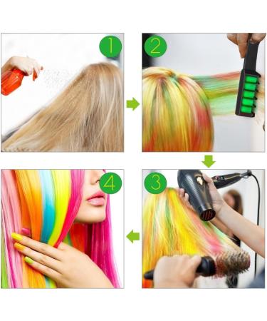10PCS Hair Chalk Comb Set - Vibrant Temporary Hair Color Kit for All Ages - Best Gift - Halloween Birthday Christmas Party Dress-up Makeup - Washable Skin Safe Easy - Buy Online on GoSupps.com