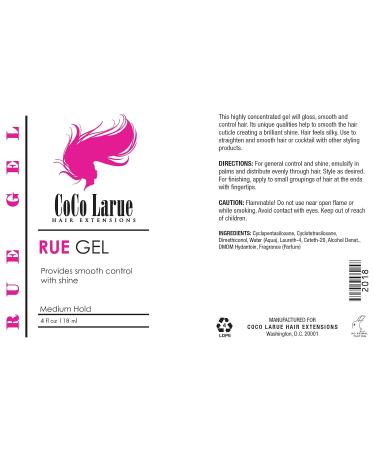 CoCo La Rue Hair Gel Medium Hold Hair Styling Gel- Perfect For Thin and Fine Hair Cleanse Nourish and Maintain Natural Hair Look 4oz (1pack) Maximum Shine Hair Gel (1-Pack) - Buy Online on GoSupps.com