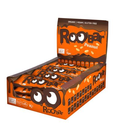 Roobar Peanut & Hazelnut Bars Bundle - 100% Organic Vegan Gluten-Free No Refined Sugar High Protein - 16x30g & 16x40g - Buy Online on GoSupps.com