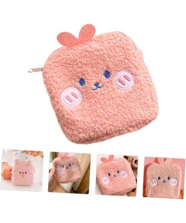 Healifty Mini Zipper Pouch for Sanitary Napkins and Makeup - Cute Plush Purse for Teen Girls - Buy Online on GoSupps.com