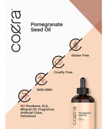 Pomegranate Seed Oil 4 oz (2 x 2 oz) for Face & Hair | Promotes Clear Skin, Reduces Fine Lines | Non Comedogenic & Cold Pressed | SLS & Paraben Free - Buy Online on GoSupps.com