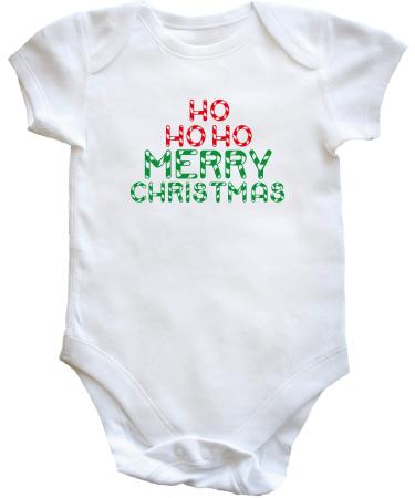 Hippowarehouse HO HO HO MERRY CHRISTMAS baby vest bodysuit (short sleeve) boys girls