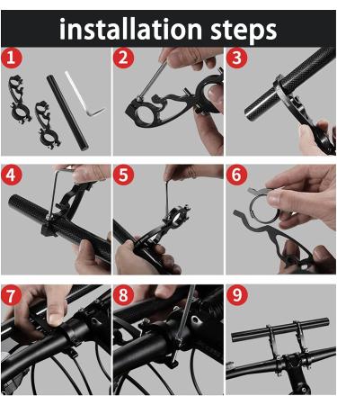 Bike Bicycle Double Handlebars Extender | Aluminum Alloy | 20CM Extension | Bike Mount Accessories - Buy Online on GoSupps.com