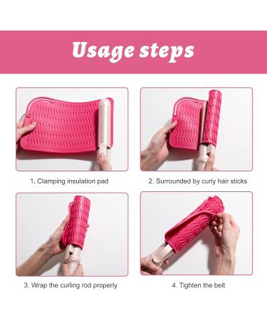Oneleaf Portable Heat Insulated Silicone Mat for Curling & Flat Irons Durable Heat Resistant Pouch for Hair Styling Tools Versatile & Stylish (Pink - Buy Online on GoSupps.com