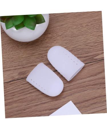 Healvian High Heel Protectors 2 Pairs - Silicone Gel Toe Caps for Big Toe Protection - Breathable Toe Covers to Reduce Friction - Size 2, White - Buy Online on GoSupps.com