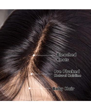 28-Inch Brazilian Remy Body Wave Real Hair Wig - Pre-Plucked Natural Hairline Free Part Closure Bleached Knots for Women - Buy Online on GoSupps.com