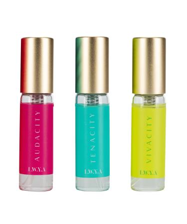 Fragrance Travel Set - Perfumes for Women with Iconic Scents - Express Your Aura with Audacity Tenacity Vivacity EDP Sprays - 3 pc