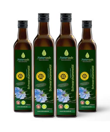 Naturzade Naturzade Black Seed Seed Oil - 2 Litre - Unfiltered Glass Bottle (4 x 500ml) - Cold Pressed - Direct From Manufacturer