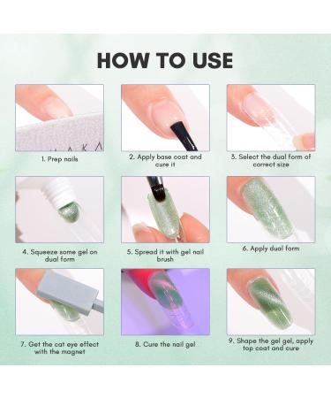 Makartt Cat Eye Poly Nail Gel 50ML Builder Gel - White Pink Nude Clear Rosy for Nail Extensions | Technician Starter DIY Salon Design - Buy Online on GoSupps.com