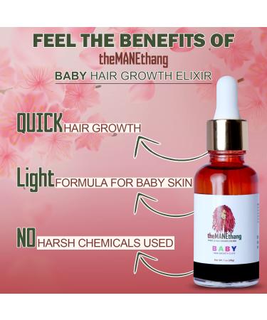 THEMANETHANG Organic Baby Hair Growth Oil - Coconut, Olive, Castor, Tea Tree Oil Blend - Buy Online on GoSupps.com