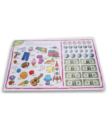 Kids Wipe-Clean Educational Placemat | Double-Sided Colorful Lunch Mat 10x16 Inches - Tell The Time - Buy Online on GoSupps.com