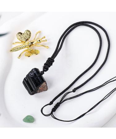 Raw Crystal Necklace - Vintage Natural Stone Pendant Women Mysterious Necklace Women's Pendant Necklaces for Working Home Shopping Dating Gathering Traveling Maijia - Buy Online on GoSupps.com