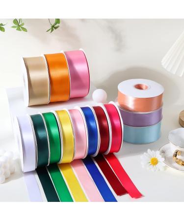 Double Faced Solid Color Ivory Satin Ribbon 1" X 50 Yards Continuous High Density Polyester Ribbon for Gifts Wrapping Wedding Party Crafts Hair Bows Flowers Home DIY Decor Ivory 1" X 50 Yards - Buy Online on GoSupps.com
