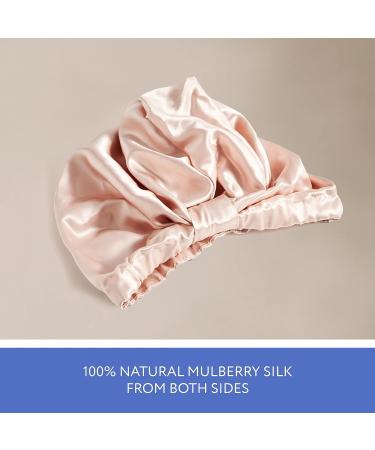 Sleep & Glow Double Layered Silk Hair Turban for Healthy Hair - Rose Smoke - Buy Online on GoSupps.com