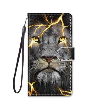 Miagon Full Body Case for Samsung Galaxy S21 Plus Colorful Pattern Design PU Leather Flip Wallet Case Cover with Magnetic Closure Stand Card Slot Angry Lion Samsung Galaxy S21 Plus Angry Lion