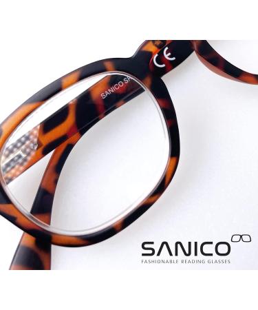Sanico Fashionable Reading Glasses - Turtle 3.0 Diopter Unisex Lightweight Designer Eyewear for Men & Women - Visual Aid & Optical Reading Help - Buy Online on GoSupps.com