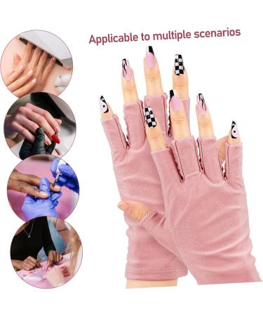 Gogogmee 2 Pairs Gloves Nail Art Supplies Manicure Gloves Gel for Nails Gloves Nail Gloves Nail Gel Nail Anti Gloves Sun Gloves Fingerless Gloves Cotton - Buy Online on GoSupps.com