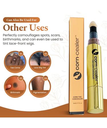 CORN-CEALER | Lightweight Toe Corn Concealer in Chestnut Shade - Instant Coverage for Toe Corns - Buy Online on GoSupps.com