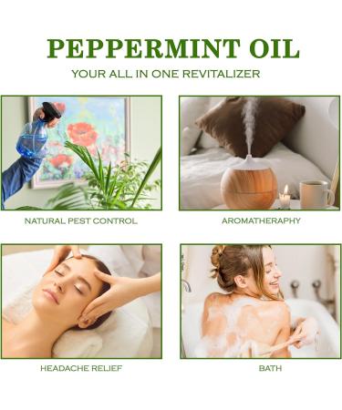 Peppermint Essential Oil - 100% Natural for Hair and Skin | Headache Relief | 100ml - Buy Online on GoSupps.com