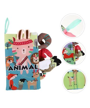 Toyvian 2-in-1 Tailing Towel Baby Book - Soft 3D Animal Knowledge & Early Education Crackling Book for Babies | Ideal for Prams - Buy Online on GoSupps.com