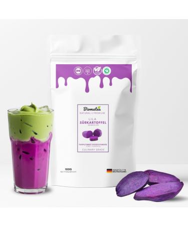 Biomatea Purple Sweet Potato Powder 100 g premium Ube Powder Purple Sweet Potato powder natural and pure without additives vegan and glutenfree potato powder