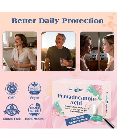 Pentadecanoic Acid Supplement | 300mg C15:0 Formula | High-Altitude Grass-Fed Sheep Milk Source | Blister-Sealed Capsules (1 Pack) 36 Count (Pack of 1) - Buy Online on GoSupps.com
