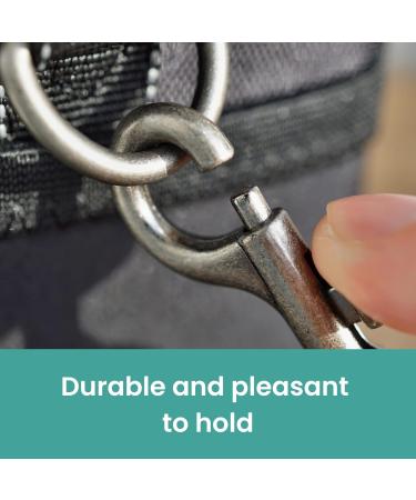 8m Equestrian Lunging Line for Horses | Soft Nylon Longs with Hand Loop & Carabiners | Floor Work Rope in Dark Brown/White/Gray - Buy Online on GoSupps.com