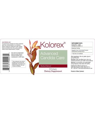 Kolorex Gut Care Candida Balance 60ct - Advanced Candida Care Supplement - Buy Online on GoSupps.com