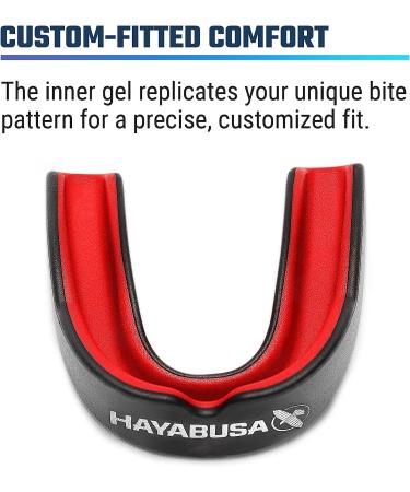 Hayabusa Combat Sports Mouth Guard - Black/Red | Youth & Adult Sizes - Buy Online on GoSupps.com