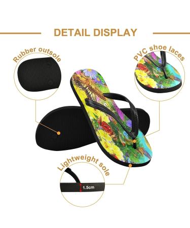 Shop Mnsruu Hummingbird & Flower Petal Flip Flops | Home Hotel Spa Travel Stylish Footwear for Men & Women - Buy Online on GoSupps.com