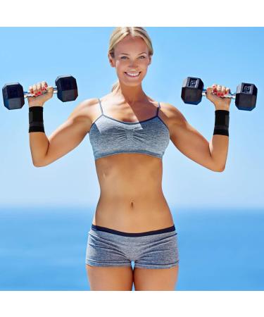 Buy Sports Wristband Brace - Elastic Nylon Sweatbands for Gym Football & Workouts - Carpal Tunnel Relief - Black Fitness Wrist Bands - Buy Online on GoSupps.com