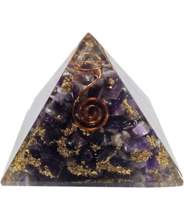 Large Amethyst Orgone Pyramid - EMF Protection Energy Generator for Meditation & Healing (2.5 Inch) - International Shipping Available - Buy Online on GoSupps.com
