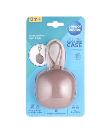 Canpol babies silicone pacifier covers pink