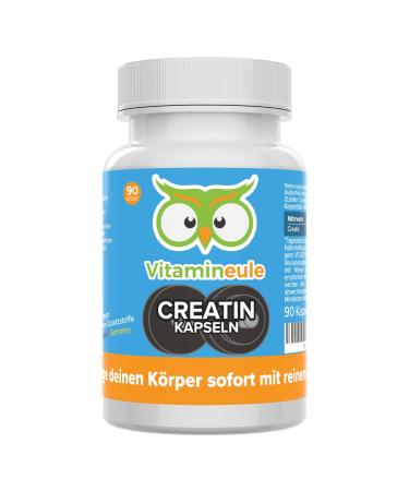 Creatin capsules - 450mg creatine monohydrate - quality from Germany - high -dose - vegan - laboratory test - without additives - pure creatine powder - for muscle building & training - vitamineULE