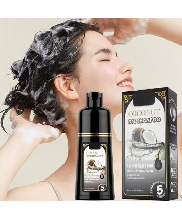 Gray Reducing Shampoo natural formula black hair dye shampoo 500 ml sustainable coconut color control GX Mins fast hair dye semi without damage for men and women 1 piece 1er Pack - Buy Online on GoSupps.com