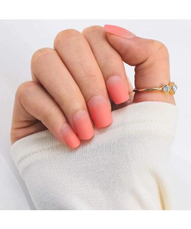 Sethexy Matte Short Fake Nails - Pink Square Acrylic Press-On Nail Tips - 24 Pack for Women & Girls - Buy Online on GoSupps.com