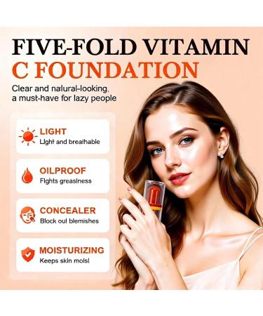 SANMOONLIT Japanese Vitamin C Makeup ToneUp Cream Five Vitamin C ToneUp Cream Long Lasting Moisturizing Clear Concealer for Oily or Acne Prone Skin2Pcs - Buy Online on GoSupps.com