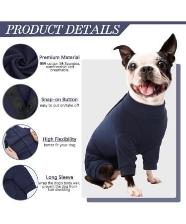 Kuoser 3XL Blue Dog Body Suit - Post-Op Medical Dog Pajamas for Wound Protection Anti-Licking After Castration - Buy Online on GoSupps.com