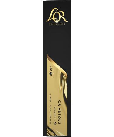  L'OR L'Or Espresso Coffee - 200 Absolute Gold Intensity 9 Capsules - Compatible with Nespresso * (Pack of 10 x 20) - Buy Online on GoSupps.com