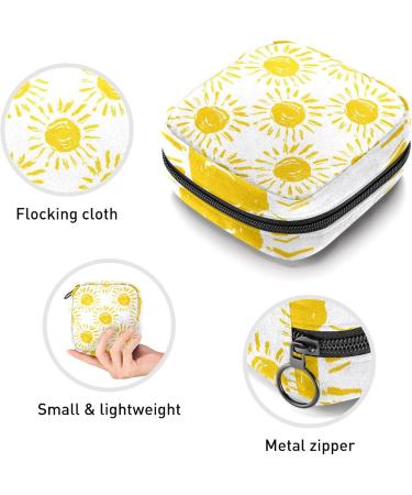 Women's Portable Period Kit | Sunshine Pattern Storage Pockets | Feminine Product Bag - International Shipping - Buy Online on GoSupps.com
