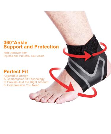 Adjustable Ankle Brace for Men & Women - Super Elastic Ankle Support Wrap | Prevent Sprains & Enhance Sports Performance | XL Size - Buy Online on GoSupps.com