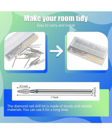 30Pcs Diamond Nail Drill Bits Set - Rolokit Cuticle Bit for Nails - Manicure Pedicure Tools for Acrylic Gel Nails - Buy Online on GoSupps.com