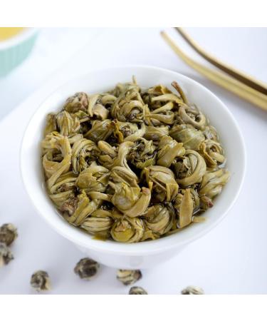HQZM Premium Chinese Green Tea Jasmine Longzhu Tea 125gBag Strong Fragrance Loose Leaf Tea - Buy Online on GoSupps.com