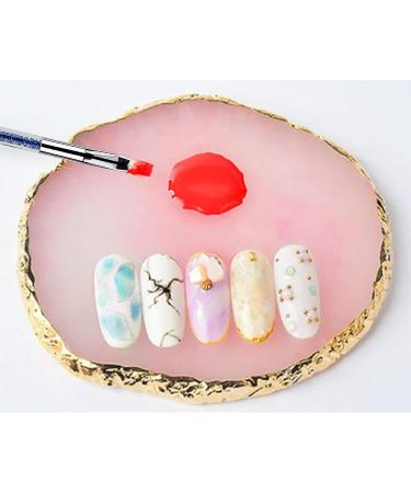 8-Piece Nail Art Brush and Dotting Tool Set | Resin Palette, Gel Design, Painting Brush | Multi-colored - Buy Online on GoSupps.com