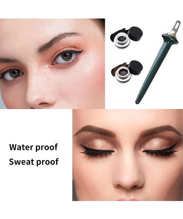 Hintazo 3PCS Silicone Eyeliner Tool Kit with Waterproof Long Lasting Eyeliner Creams - Black and Brown - Buy Online on GoSupps.com