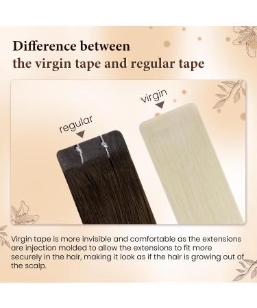 Hetto Real Hair Extensions - Remy Tape-In Blonde Hair #60 | 5PCs 22 Inch 12.5g | Premium Quality - Buy Online on GoSupps.com