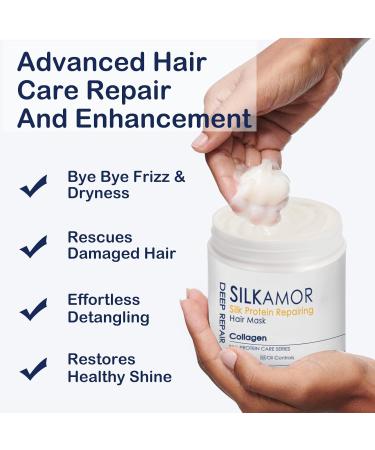 Proteine Cheveux Masque Cheveux Secs et Abim S Texture Ultra L G Re Soin R Parateur Nourrissant et Fortifiant Pour Les Cheveux Proteine de Soie Cheveux et S Ricine Parfum Doux 500 ml (Laiteux) - Buy Online on GoSupps.com