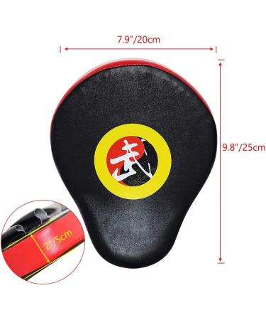TLBTEK Curved Punching Mitts Boxing Pads for Kids Men & Women - Red - Buy Online on GoSupps.com